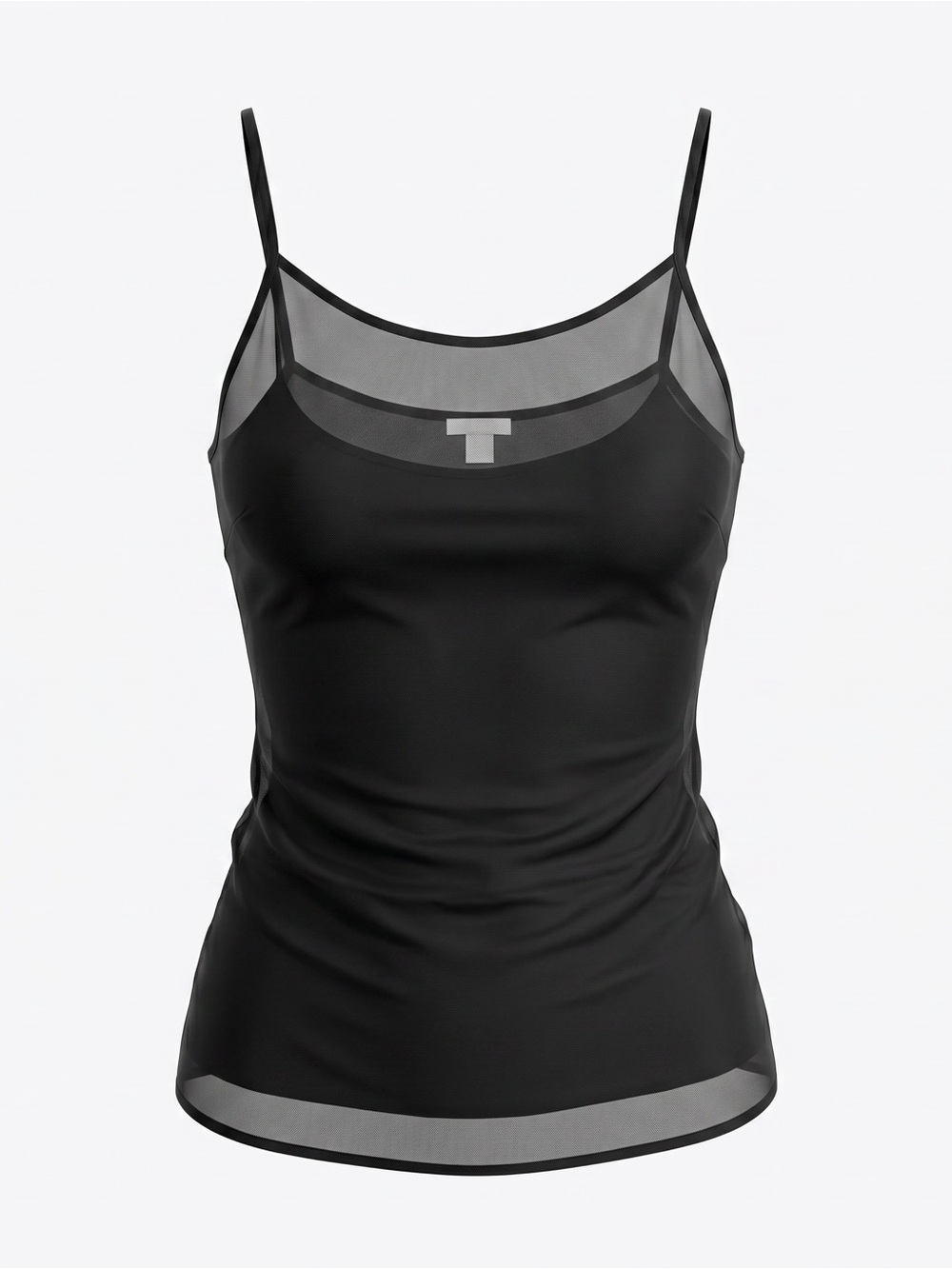 ☀️ Apt. 9 • Elegant Black Sheer Camisole Top • Women’s Small